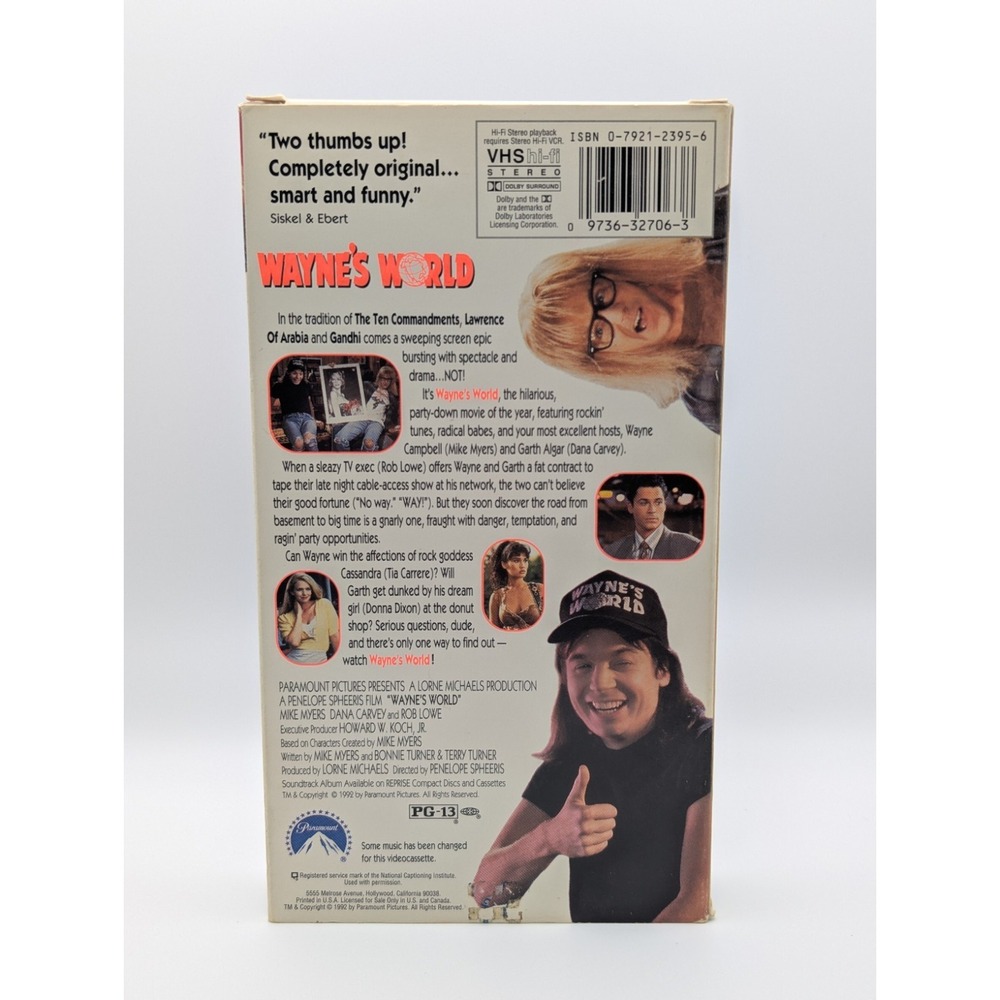 Wayne's World VHS 1992 Paramount Mike Myers Comedy - Tested for Playback - Picture 2 of 7